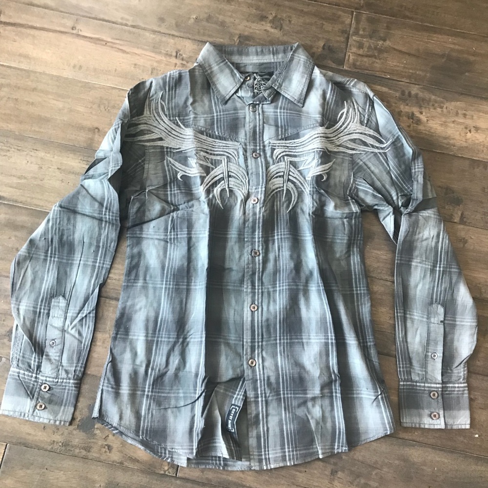 Roar Long Sleeve Button Down Small - image 1